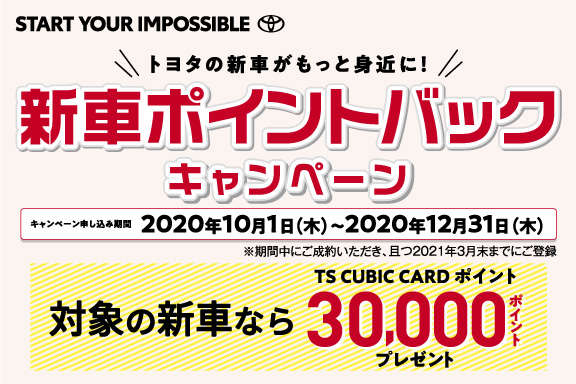 新車ポイントバックキャンペーン